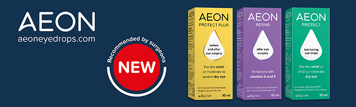 AEON range of preservative-free eye drops for dry eyes